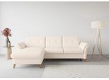 Ecksofa SIT & MORE "Göteborg", beige (creme), B:268cm H:90cm T:176cm, Sofas, Ecksofa, Sitztiefenverstellung und Federkern, wahlweise mit Bettfunktion