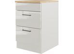 Kochfeldumbauschrank FLEX-WELL "Lund", grau (lichtgrau, rauchgrau), B:60cm H:85cm T:60cm, Holzwerkstoff, Schränke, Kochfeldumbauschrank, (B x H x T) 60 x 85 x 60 cm, individuell kombinierbar