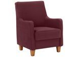 Sessel HOME AFFAIRE "Palmera, B: 70 cm", rot (bordeaux), B:70cm H:93cm T:75cm, 100% Polyester;Struktur (100% Polyester);Luxus-Microfaser in Lederoptik (100% Polyester), Sessel, Sessel, mit Federkern