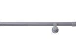Vorhangstange GOOD LIFE "Gorra" Gr. 19, grau (anthrazit), L:400cm Ø:20mm, Metall, Gardinenstangen, Vorhangstange, Metallgarnitur, Wandmontage, schlicht, modern