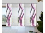 Schiebegardine VISION S "CARA", rosa (pink), B:60cm H:260cm, Polyester, Gardinen, Schiebegardine, Schiebevorhang,Bambusoptik,Digitaldruck,SET