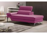 Ottomane EGOITALIANO "Princess, elegantes Designsofa mit erstklassigem Sitzkomfort", lila (violett), B:177cm H:95cm T:108cm, Leder NUVOLE (Echtes Rindsleder). Halbnatürliches, halbnarbiges Rindsleder mit einer natürlichen Körnung von 1, 2 bis 1, 4 mm. Dieses Leder hat eine weiche, wachsartige Haptik mit mattem Aussehen und einem Wolkeneffekt. Es handelt sich um ein Naturleder, das die ursprünglich
