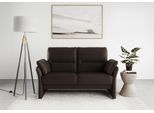 2-Sitzer DOMO COLLECTION "Pina, schmale Armlehnen, mit Federkern, kompakt & elegant", braun, B:159cm H:95cm T:88cm, 100% Polyester, Sofas, 2-Sitzer, Hoher Sitzkomfort, Luxus-Microfaser Lederoptik, braun, Breite 159 cm