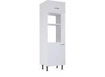 Backofenumbauschrank KOCHSTATION "KS-Cara", weiß, B:60cm H:211,8cm T:58,4cm, Schränke, Backofenumbauschrank, geeignet für Einbaumikrowellengerät