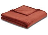 Wohndecke BIEDERLACK "King Fleece", rot (rostrot), B:150cm L:200cm, Polyester, Wohndecken, Wohndecke, leicht, Kuscheldecke