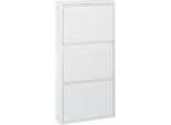 Schuhschrank HEINE HOME, weiß, B:50cm H:103cm T:15cm, Stahl, Schränke, Schuhschrank
