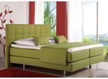 Boxspringbett HOME AFFAIRE "Neon", gelb (lemon), B:118cm L:210cm, Strukturstoff-Bezug (100% Polyester), Komplettbetten, Boxspringbett, in 3 Matratzenarten, feine Steppung im Kopfteil, 2 Härtegrade