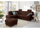 Ecksofa HOME AFFAIRE "Borkum L-Form, B: 249 cm - OTTO. Verlässliche Qualität.", braun (schoko), B:249cm H:87cm T:189cm, Struktur (100% Polyester);Luxus-Microfaser ALTARA NUBUCK (100% Polyester);MELROSE (100% Polyester);Luxus-Microfaser Toro (100% Polyester), Sofas, Ecksofa, optional Bettfunktion, Federkern