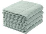 Handtücher SCHIESSER "Turin aus 100% Baumwolle in dezenter Reiskornoptik", blau (hellpetrol), B:50cm L:100cm, Frottier, Frottier, Handtücher, Handtücher, MADE IN GREEN by OEKO-TEX