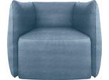Sessel EGOITALIANO "Ludo Loungesessel, Designsessel, Clubsessel, elegant und zeitlos", blau (hellblau), B:80cm H:68cm T:80cm, Luxus-Micofaser Lederoptik (100% Polyester) ist ein neues technisches Gewebe mit einem visuellen und taktilen Aspekt, der dem Nubuk sehr nahe kommt, mit innovativen Eigenschaften. Seine außerordentliche Weichheit kommt von einem exklusiven Produktionsprozess, der Unreinheit