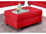 Hocker DOMO COLLECTION "Amando", rot, B:85cm H:40cm T:61cm, PRIMABELLE-Microfaser aus 100% Polyester, ;SOFTLUX-Kunstleder;Strukturstoff aus 90% Polyester, 10% Polyacryl;NaturLEDER - echtes Rindsleder in Sitz und Rücken, Korpus im passenden SOFTLUX-Kunstleder., Hocker, Hocker