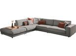 Ecksofa 3C CANDY "Enisa II, bequem und komfortabel, großes Familiensofa, L-Form", grau (anthrazit), B:365cm H:86cm T:322cm, 100% Polyester, Sofas, Ecksofa, incl. 3 Flatterkissen, wahlweise mit Flecken-Schutz-Bezug Easy care