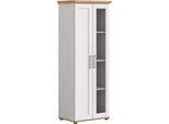 Vitrine HOME AFFAIRE "Cosenza, Höhe 161 cm, 2 Türen, 4 Fächer", weiß, B:64cm H:161cm T:37cm, FSC-zertifizierter Holzwerkstoff, Schränke, Vitrine, Vitrine, Höhe 161 cm, Wohnzimmer, Esszimmer