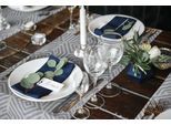 Platzset ADAM "Tischset Easy Diamond" Gr. 1, blau (dunkelblau), 17 Stk., Baumwolle, rechteckig, Obermaterial: 100% Baumwolle, Platzsets, Platzset, Made in Germany, für 8 Personen