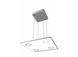 EVOTEC LED Pendelleuchte "PANO", Energieeffizienz: E, weiß (edelstahlfarben, weiß), 4, Leuchten, Hängelampe, LED Hängeleuchte, dimmbar, Made in Germany, IR-Schalter, LED Pendelleuchte