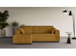 Ecksofa HOME AFFAIRE "TAMMO", gelb, B:233cm H:80cm T:162cm, 100% Polyester, Sofas, Ecksofa, L-Form