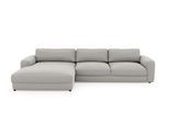 Ecksofa HOME AFFAIRE "Bloomfield, elegant, viel Platz, Mega Couch, Breite 303cm, L-Form", grau (opal grau), B:303cm H:84cm T:176cm, 100% Polyester, Sofas, Ecksofa, extra tiefe Sitzfläche, wahlweise mit Sitztiefenverstellung