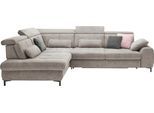 Ecksofa, beige (famosa stone), SET ONE BY MUSTERRING, Sofas, B/H/T: 317cm x 86cm x 220cm, Flachgewebe, Armlehne rechts, Sitztiefenverstellung,Kopfteilverstellung,Bettfunktion,Schubkasten, 100% Polyester, Ecksofa, Kaltschaumpolsterung, Flachgewebe, whlw. mit Funktionen, Sitzhöhe 49, B:317cm H:86cm T:220cm