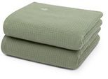 Handtücher ROSS "Waffelpique", grün (piniengrün), B:50cm L:100cm, Frottier, Baumwolle, Handtücher, Handtücher, 100% Baumwolle