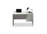 Schreibtisch HOME AFFAIRE "Coro, kleiner Computertisch, Bürotisch", weiß (weiß matt, beton, weiß), B:110cm H:75cm T:50cm, Tische, Schreibtisch, mit 1 Tür & 1 Schublade, Breite 110 cm, Made in Italy