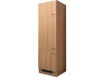 Kühlumbauschrank FLEX-WELL "Nano", braun (buche nachbildung), B:60cm H:200cm T:57,1cm, Holzwerkstoff, Schränke, Kühlumbauschrank, (B x H x T) 60 x 200 x 57 cm
