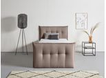 Boxbett HOME AFFAIRE "Kederleicht", grau (taupe), B:155cm L:226cm, Komplettbetten, Boxbett, inklusive Fußteil, Bettkasten & Topper, in 4 Breiten und 2 Härtegraden