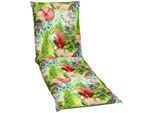 Liegenauflage GO-DE, grün (grün, rose), B:190cm H:7cm T:60cm, Obermaterial: 65% Polyester, 35% Baumwolle, Polsterauflagen, Liegenauflage