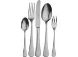 Besteck-Set "Rossini", silber (edelstahlfarben), 30 Stk., Edelstahl 18/10, PICARD & WIELPÜTZ SOLINGEN, Essbesteck-Sets, Besteck-Set, Vintage-Look, Stone washed, inkl. Klappetui
