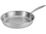 Bratpfanne RESTO KITCHENWARE "Crater Pfanne aus Tri-Ply (Edelstahl + Aluminium + Edelstahl) ofenfest", silber (silberfarben), H:5,3cm L:28cm Ø:26cm, Pfannen, Bratpfanne, Energieeinsparung 25% durch die dreilagige Basis