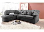 Ecksofa DOMO COLLECTION "Papenburg, zeitlose Rückensteppung, elegante Armlehne, L-Form", grau, B:241cm H:84cm T:178cm, Kunstleder SOFTLUX;Luxus-Microfaser (100% Polyester);Struktur ( 90% Polyester, 10% Polyacryl);Microfaser PRIMABELLE (100% Polyester), Sofas, Ecksofa, mit Ottomane, wahlweise mit Bettfunktion