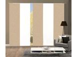 Schiebegardine HOME WOHNIDEEN "PIVE 5er SET" Gr. 1, beige (sand), B:60cm H:245cm, Polyester, Gardinen, Schiebegardine, Schiebevorhang Digidruck 5er Set PIVE