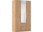 Drehtürenschrank OTTO HOME "Kleiderschrank Schrank Garderobe AGORDO mit Dekor- oder Hochglanzfront", braun (eiche artisan), B:136cm H:229cm T:54cm, Holzwerkstoff, Schränke, Drehtürenschrank, mit Außenschubkästen, in 7 Breiten und 2 Höhen MADE IN GERMANY