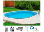 Ovalpool MY POOL BWT "PREMIUM", blau (weiß, hellblau), B:300cm H:135cm L:500cm, Schwimmbecken, Ovalpool, Höhe 135 cm, in verschiedenen Größen