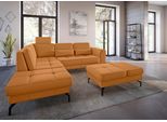 Ecksofa SIT & MORE "Bendigo L-Form", gelb (curry), B:258cm H:87cm T:226cm, Sofas, Ecksofa, inklusive Sitztiefenverstellung, Bodenfreiheit 15 cm, in 2 Fußfarben