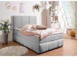 Boxbett OTTO HOME "Hartley inkl. Bettkasten und Topper, auch in Überlänge erhältlich", grau, B:102cm L:210cm, Komplettbetten, Boxbett, wahlweise mit Bonnell- oder TTFK-Matratze in H2, H3 o. H4 erhältlich