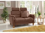 2-Sitzer HOME AFFAIRE "Palmera, B: 149 cm", braun (haselnuss), B:149cm H:89cm T:89cm, 100% Polyester;Struktur (100% Polyester);Luxus-Microfaser in Lederoptik (100% Polyester), Sofas, 2-Sitzer, mit Federkern