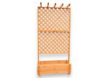 Spalier PROMADINO, braun (honigbraun), B:102cm H:200cm T:65cm, Holzwerkstoff, Rankhilfen, Spalier, Pergola mit Pflanzkasten, BxTxH: 102x65x200 cm