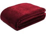 Wohndecke GÖZZE "Merino Wendewohndecke", rot (karminrot), B:180cm L:220cm, Polyester, Wohndecken, Wohndecke, kuschelig weich