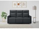 3-Sitzer DOREL HOME "Lugo, Kinosofa mit Reclinerfunktion in Kunstleder und Webstoff", schwarz, B:180cm H:102cm T:86cm, Sofas, 3-Sitzer, mit manueller Relaxfunktion in 2 Sitzen