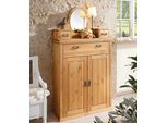 Kombikommode OTTO HOME "Madrid", beige (gelaugt, geölt), B:90cm H:175cm T:37cm, Sideboards, Kombikommode, inklusive Aufsatz mit Spiegel und 2 kleinen Schubladen