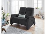 2-Sitzer EXXPO - SOFA FASHION "Ascoli, Kinosofa mit hohem Sitzkomfort, bequeme Armlehnen", grau (graphit), B:140cm H:106cm T:99cm, NaturLEDER (echtes Rindsleder) in Sitz und Rücken. Korpus in passendem Kunstleder SOFTLUX bezogen;Velours in Lederoptik (100% Polyester);Webvelours ( 92% Polyester, 8% Nylon), Sofas, 2-Sitzer, hoher Rücken, inkl. Relaxfunktion