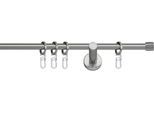 Gardinenstange INDEKO "Linz", silber (edelstahlfarben), L:350cm, Gardinenstangen, Gardinenstange, Komplett-Set inkl. Ringen und Montagematerial