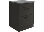 Kochfeldumbauschrank OPTIFIT "Palma", schwarz (anthrazit, anthrazit, anthrazit), B:60cm H:84,8cm T:60cm, Holzwerkstoff, Schränke, Kochfeldumbauschrank, Breite 60 cm, für Kochfelder, mit 2 Auszügen