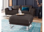 Hocker W.SCHILLIG "montanaa", braun (braun z59), B:71cm H:42cm T:71cm, Hocker, Hocker, mit Metallkufen in Chrom glänzend, Breite 71 cm
