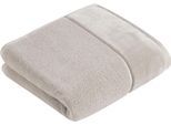 Handtuch VOSSEN "Pure", grau (stone), B:50cm L:100cm, Webfrottier, Obermaterial: 100% Baumwolle, Handtücher, Handtuch, Baumwolle & VEGAN, mit eleganter Veloursbordüre