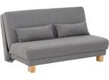Schlafsofa HOME AFFAIRE "Gina", grau, B:160cm H:86cm T:95cm, Chenille (100% Polyester), Sofas, Schlafsofa, vom Sofa zum Bett mit einem Handgriff, in 4 Breiten, Nierenkissen