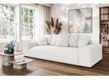 Big-Sofa HOME AFFAIRE "LAKESIDE 3-Sitzer Schlafsofa mit Bettkasten, Breite 256,5 cm", weiß, B:256,5cm H:82cm T:122cm, 100% Polyester, Sofas, Big-Sofa, Liegefläche 168,5x195 cm, hoher Sitzkomfort, Maße B/T/H: 256/122/82cm