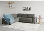 Ecksofa SIT & MORE "Sinatra L-Form", grau, B:251cm H:85cm T:231cm, 90% Polyester, 10% Polyamid, Sofas, Ecksofa, optinal mit Kopfteilverstellung und Armteilfunktion, Metallfüße