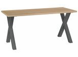 Schreibtisch MÄUSBACHER "Mio", grau (graphit, eichefarben), B:160cm H:75cm T:70cm, Tische, Schreibtisch