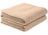 Duschtücher SCHIESSER "Turin aus 100% Baumwolle in dezenter Reiskornoptik", beige (sand), B:70cm L:140cm, Frottier, Frottier, Handtücher, Duschtücher, MADE IN GREEN by OEKO-TEX